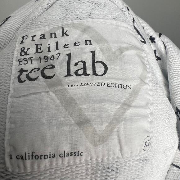 Frank & Eileen Tee Lab Black & White Star Printed Hoodie Size XS - Picture 3 of 8
